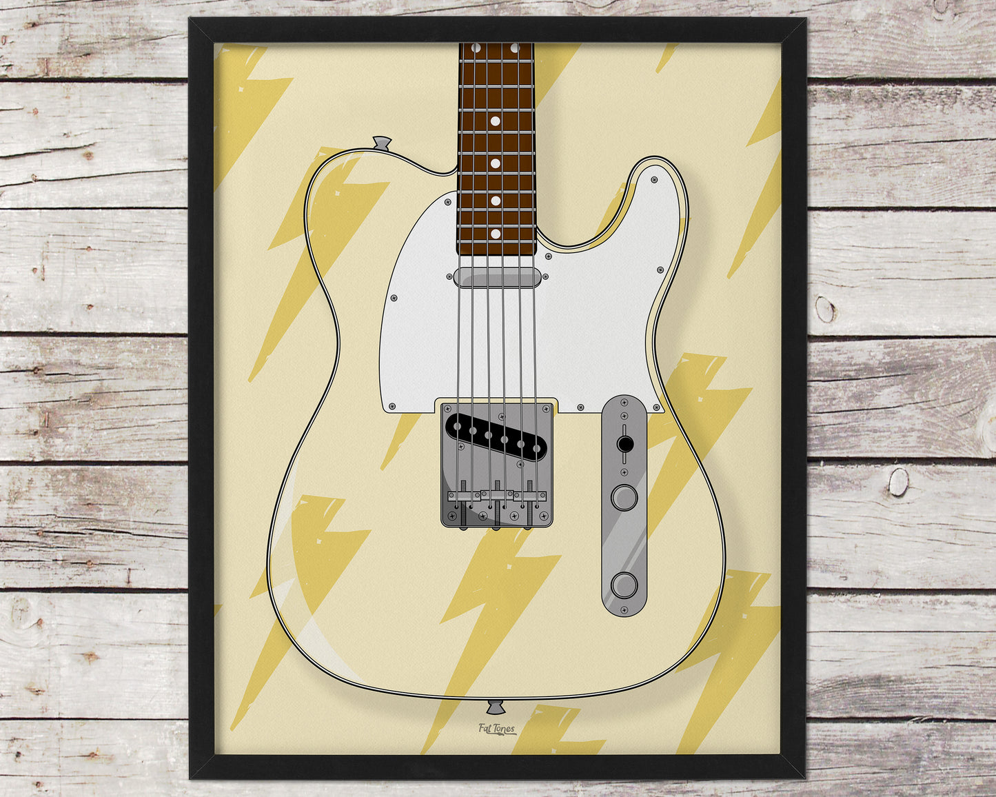 Tele Lightning Bolts Print