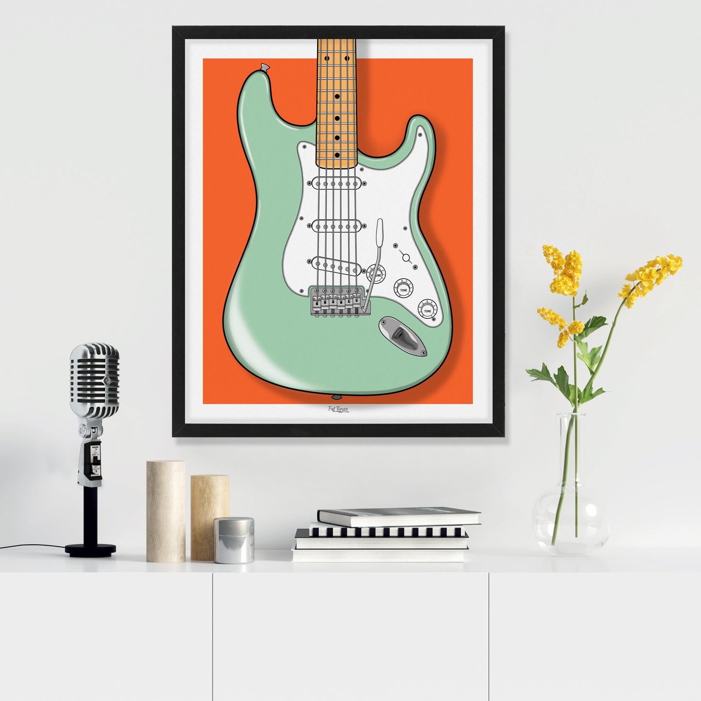 Surf Green Strat Print