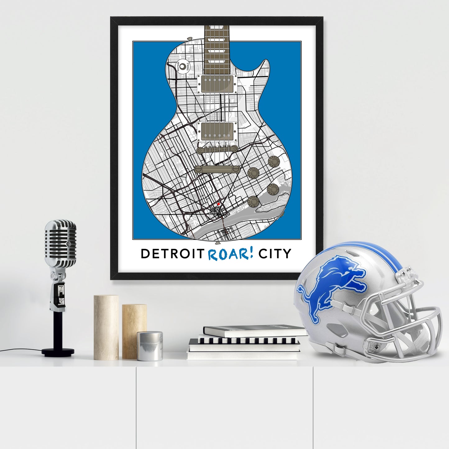 Detroit Rock City Roar! Lions inspired print! Stadium Map