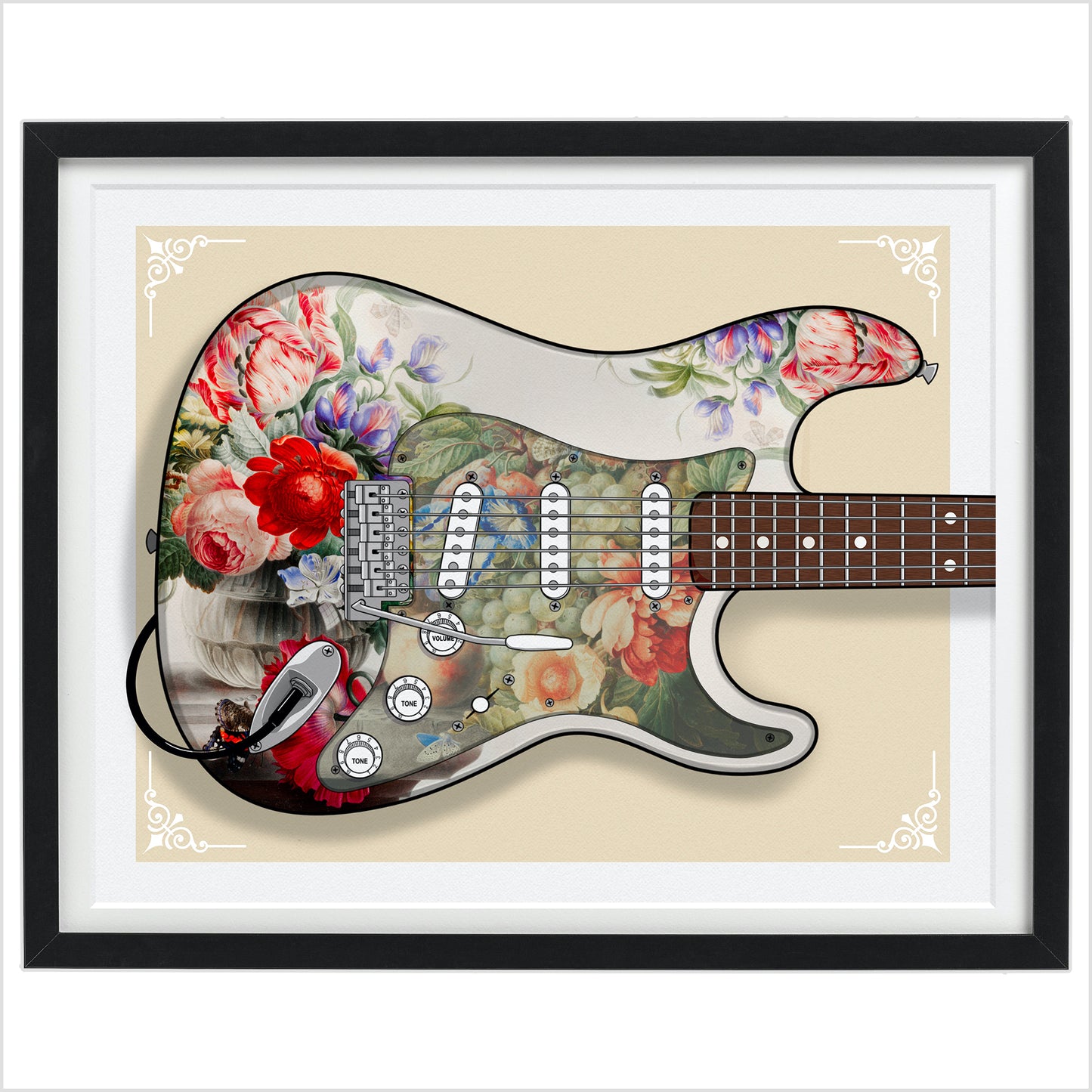 Antique Flowers Strat Print