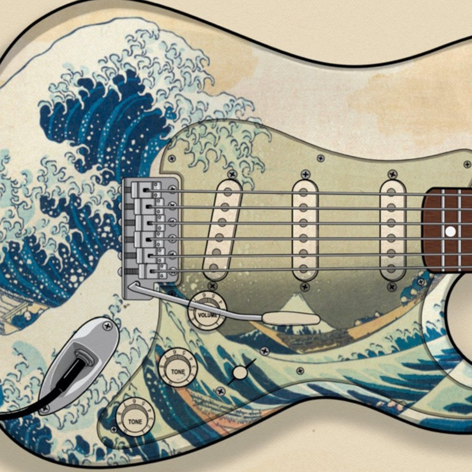 The Great Wave Strat Print