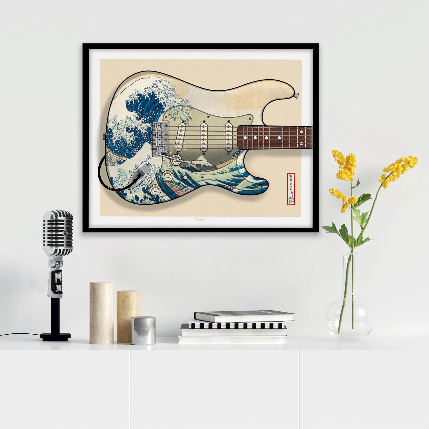 The Great Wave Strat Print
