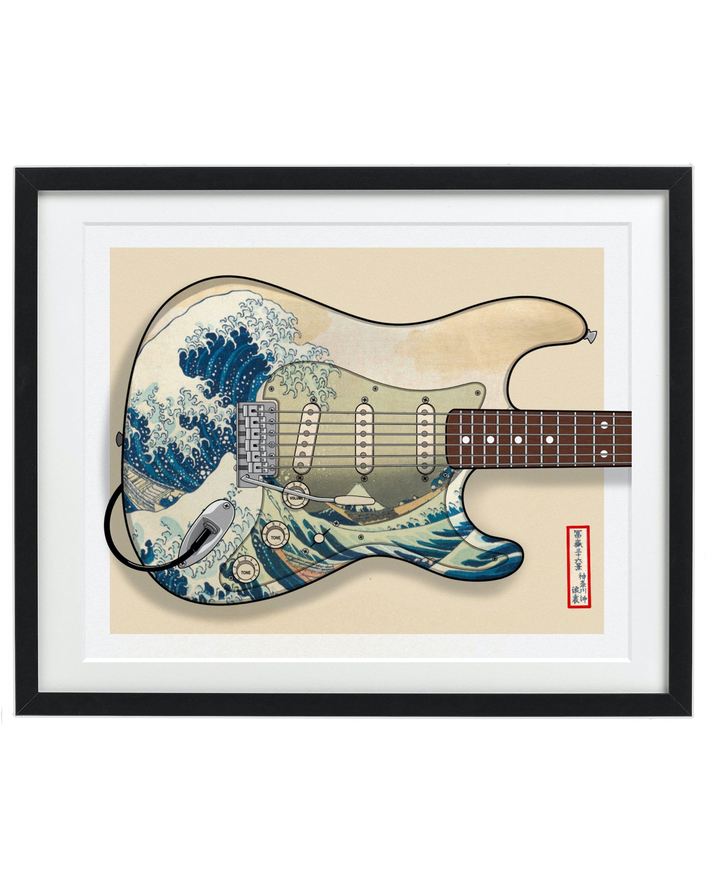 The Great Wave Strat Print