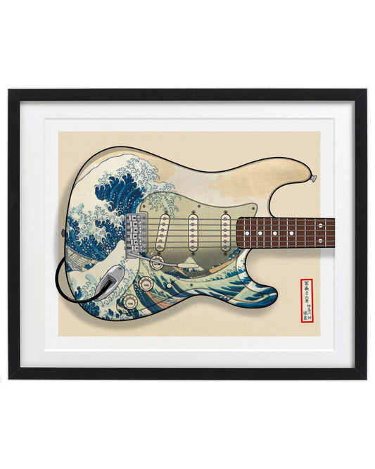 The Great Wave Strat Print