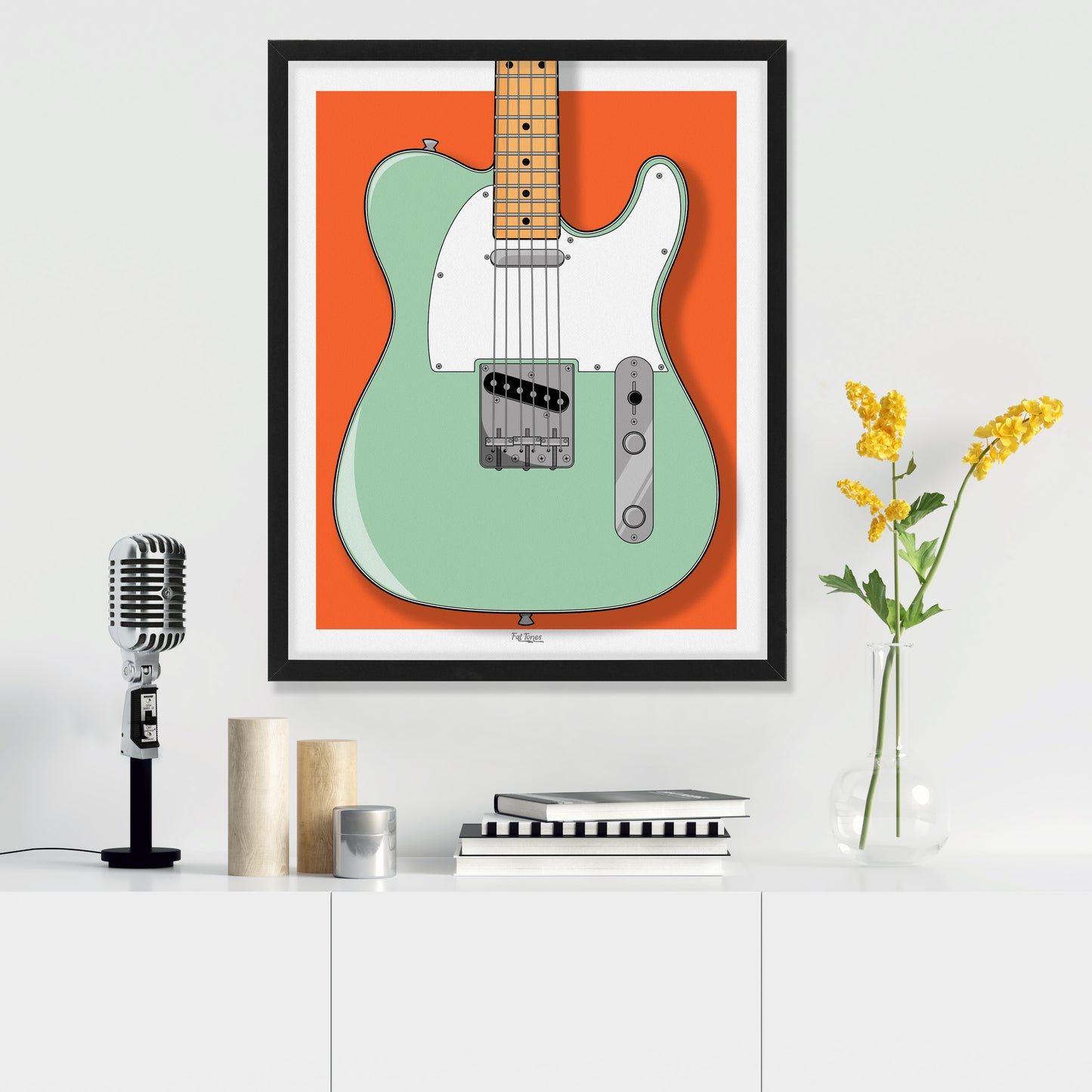 Surf Green Tele Print