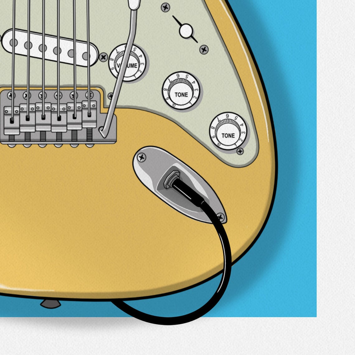 Gold Top Strat Print
