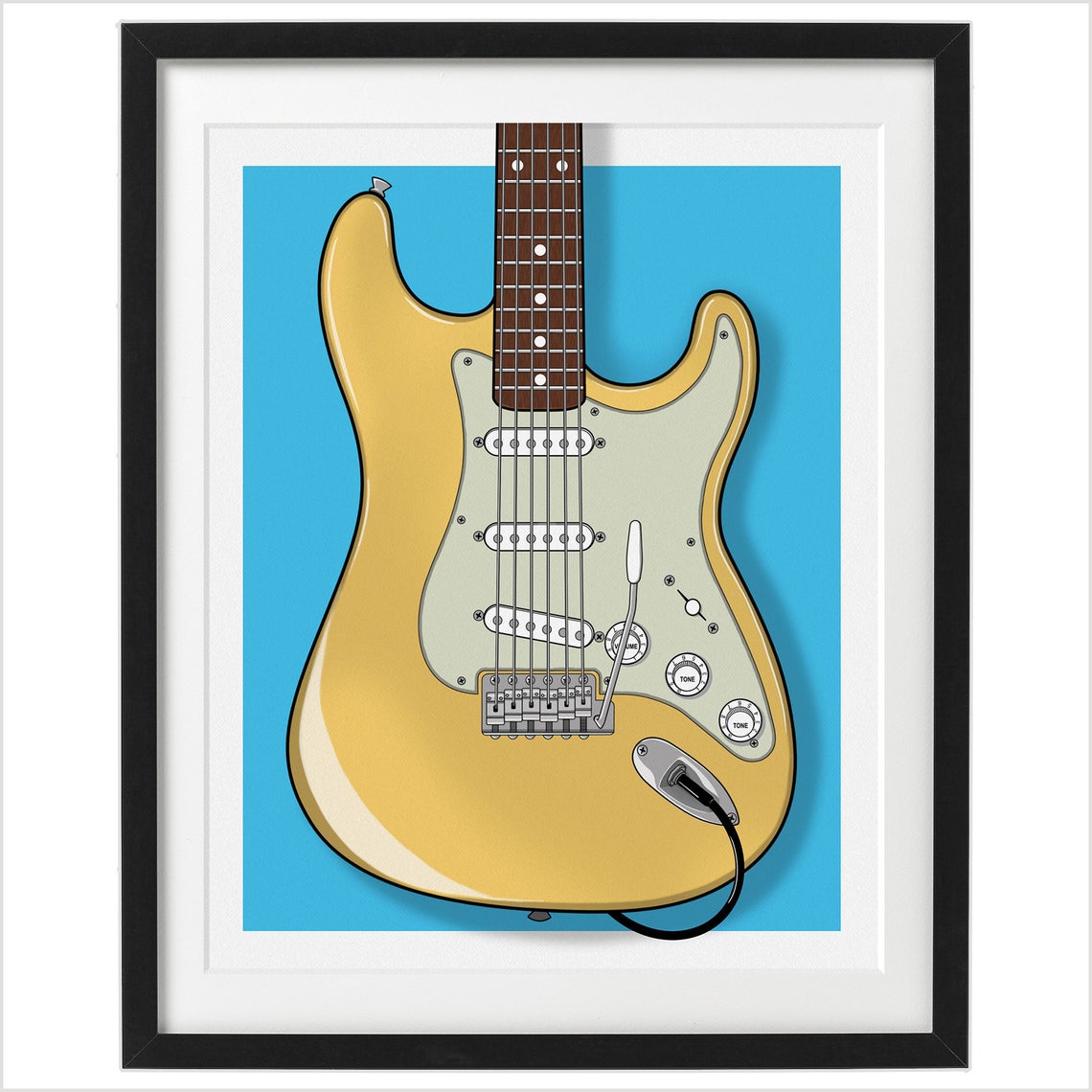 Gold Top Strat Print